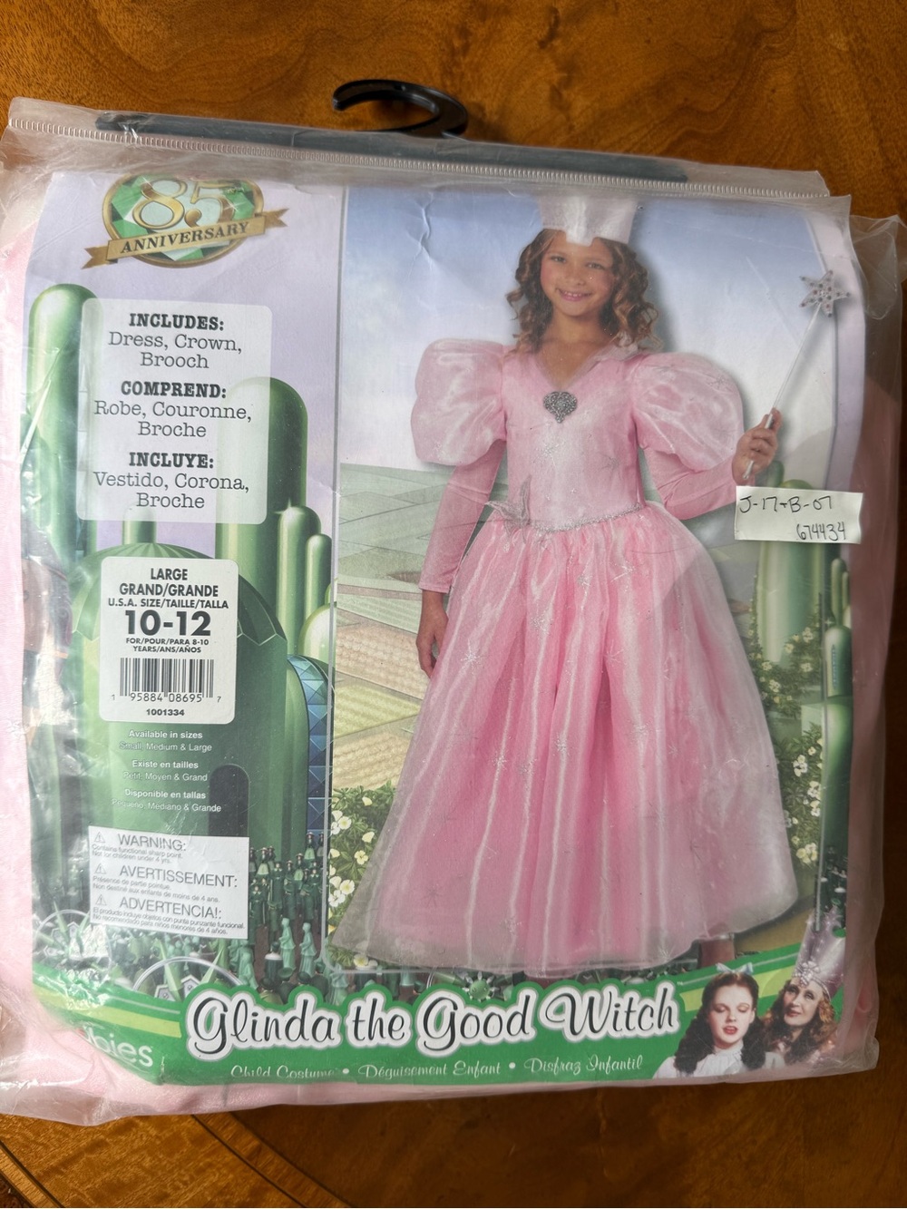 Glinda the Good Witch Kids Pink Costume - Includes Dress, Crown & Brooch